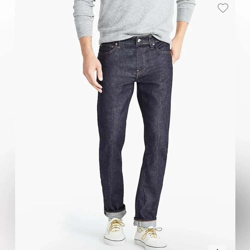J. Crew 484 Slim-Fit Jeans in Stretch Resin Rinse‎ Japanese Denim Sz 44 x 34 NEW